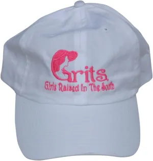 Grits Womens Girls Raised in The South Baseball Cap