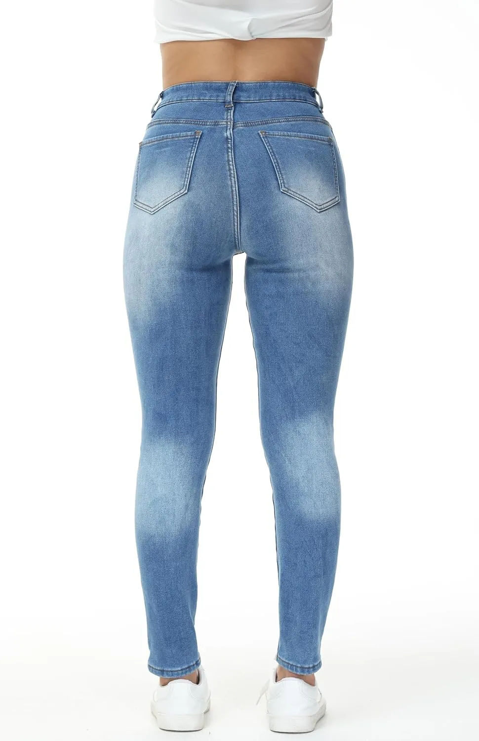 GUNLIRE Women's Fleeced Lined Jeans Winter Skinny Fit High Waisted Thicken Stretch Thermal Warm Pants