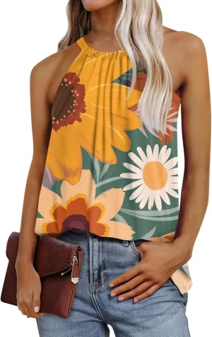 HTHLVMD Fashion Summer Plus Size Blouse for Women Loungewear Sleeveless Crewneck Camisole Women Sexy Casual Camisole