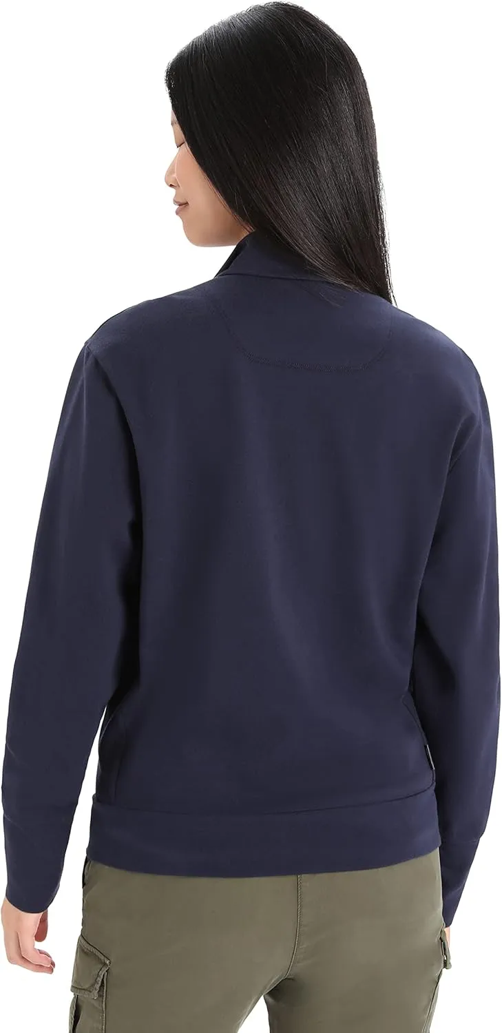 Icebreaker Merino Women's Central Long Sleeve Full-Zip Casual Wool Lounge Sweatshirt