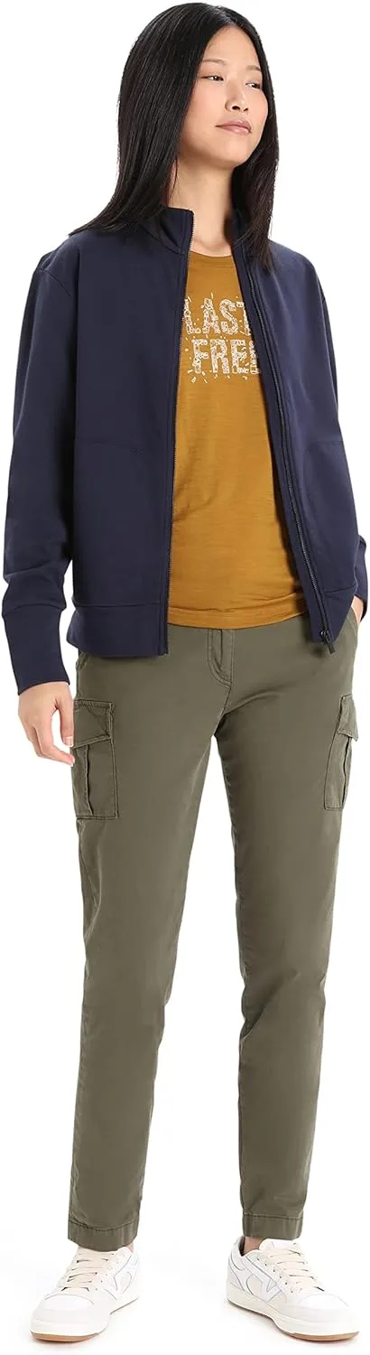 Icebreaker Merino Women's Central Long Sleeve Full-Zip Casual Wool Lounge Sweatshirt