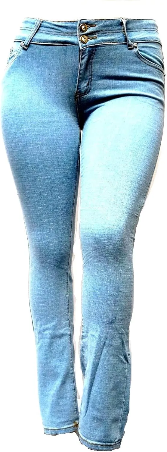 Jack David Y&F Womens Plus Size Curvy Stretch Relaxed Fit Straight/Skinny/Bootcut Denim Jeans Pants