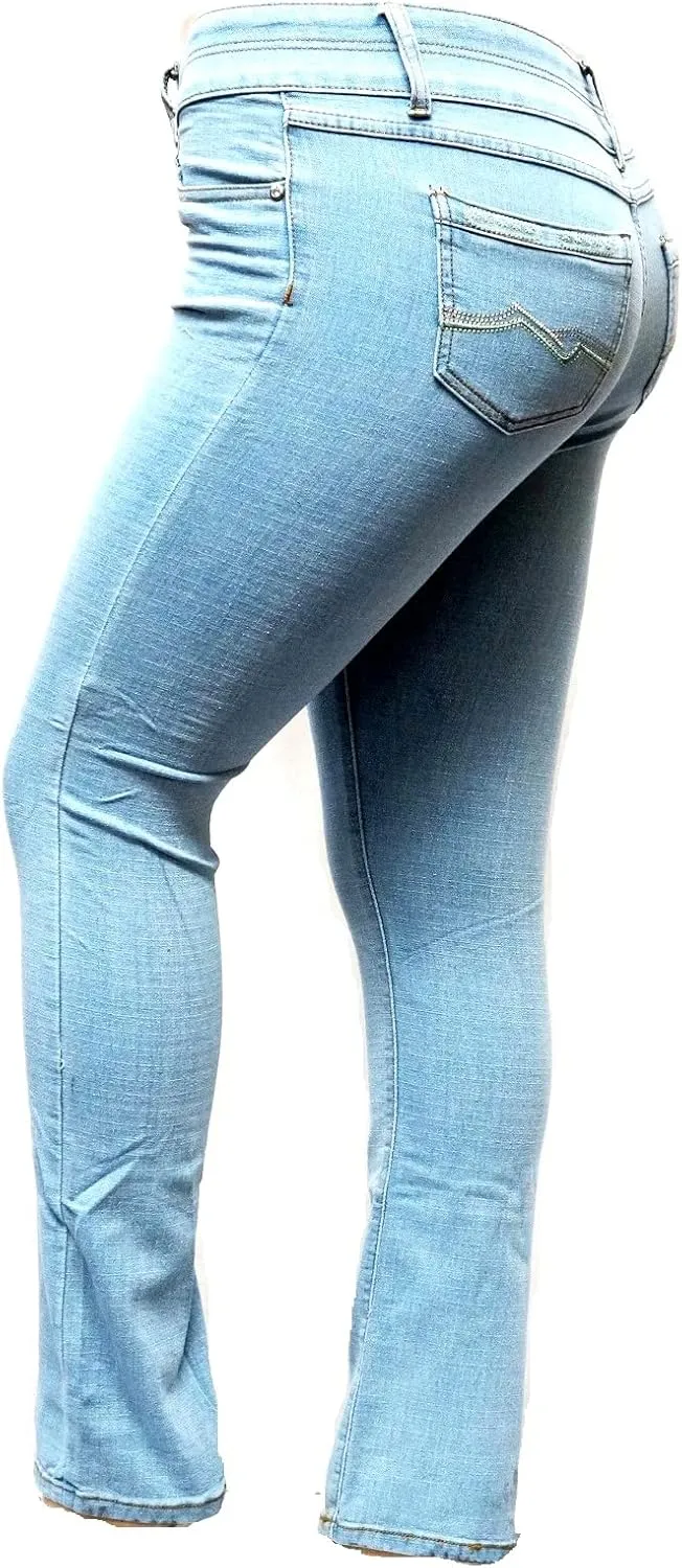 Jack David Y&F Womens Plus Size Curvy Stretch Relaxed Fit Straight/Skinny/Bootcut Denim Jeans Pants