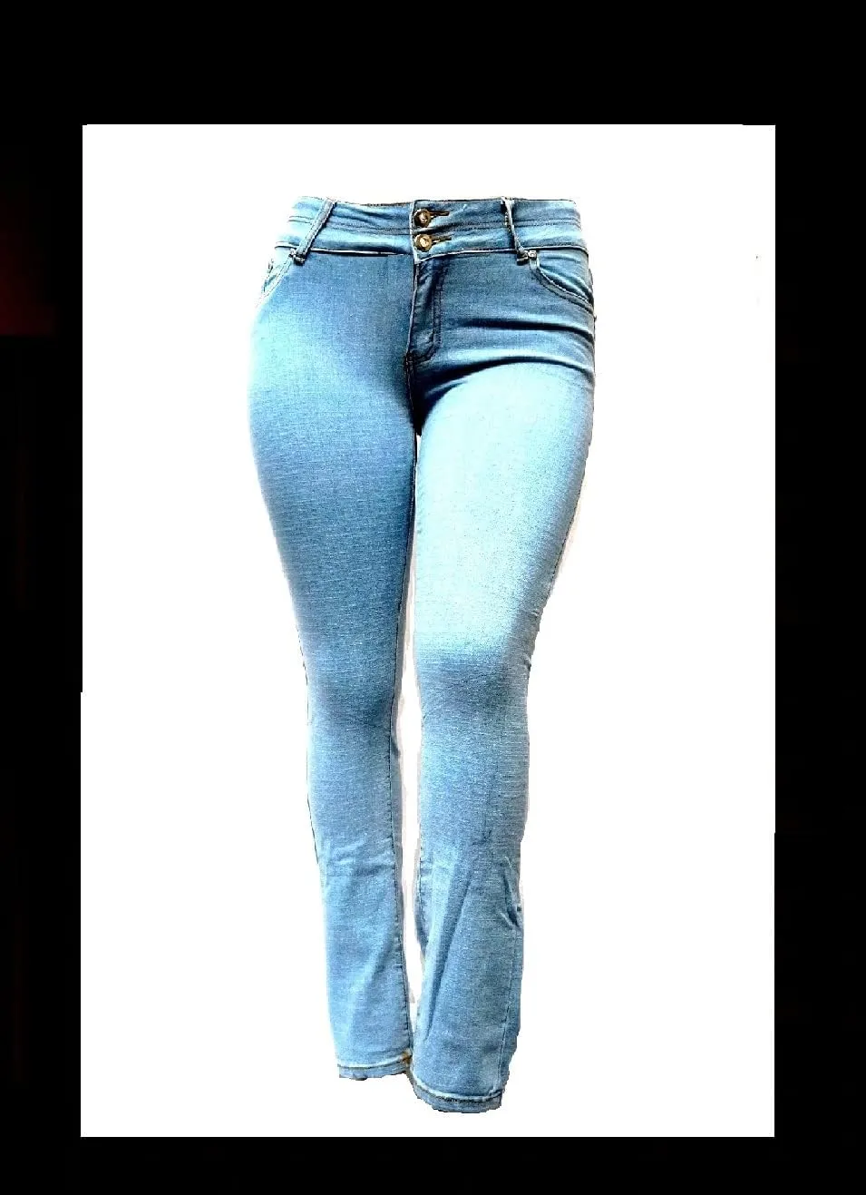 Jack David Y&F Womens Plus Size Curvy Stretch Relaxed Fit Straight/Skinny/Bootcut Denim Jeans Pants