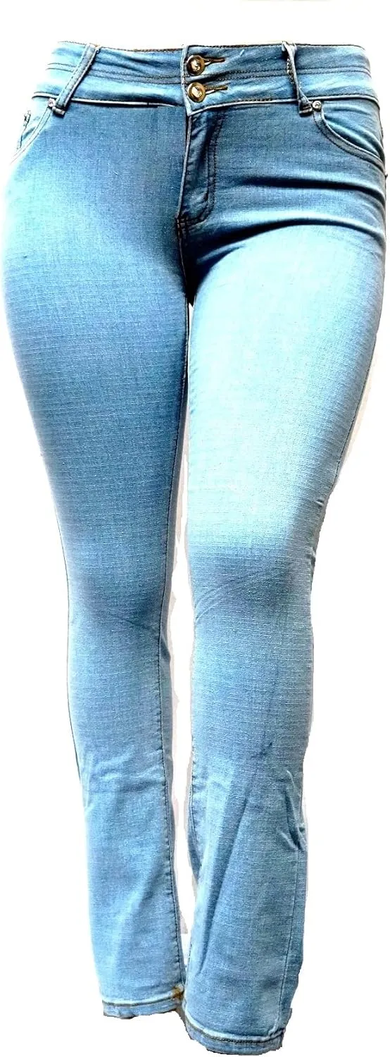 Jack David Y&F Womens Plus Size Curvy Stretch Relaxed Fit Straight/Skinny/Bootcut Denim Jeans Pants