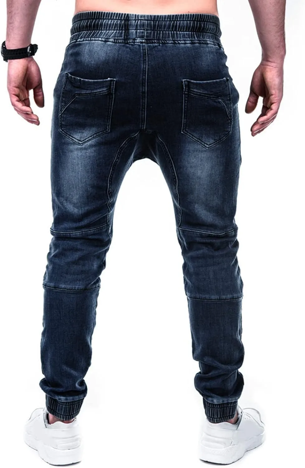 Jeans for Men Straight Fit Classic Comfort Flex Retro Jeans Pants Zipper Pockets Lightweight Denim Trousers