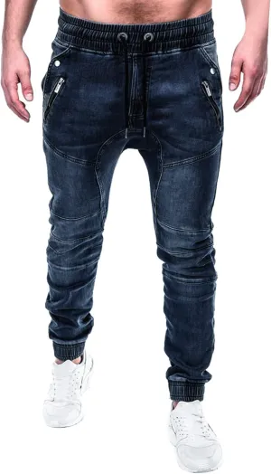 Jeans for Men Straight Fit Classic Comfort Flex Retro Jeans Pants Zipper Pockets Lightweight Denim Trousers