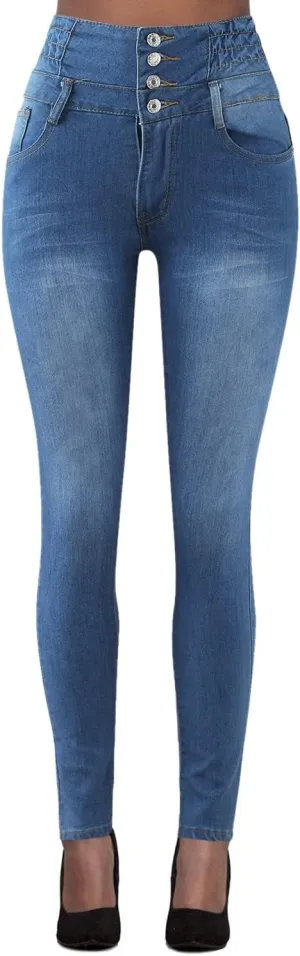 Jeans Sexy Zppered High-Waisted Temperament Slim-fit Four-Button Women's Stretch Black Flare Jeans for Women