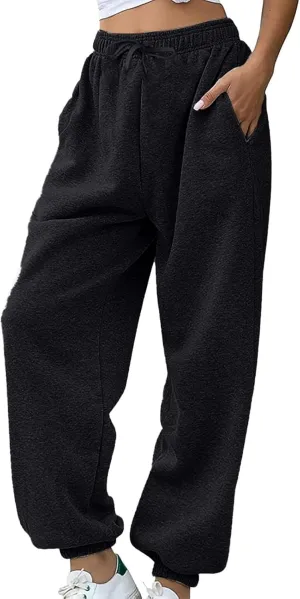 Joggers for Women,2024 High Waist Fleece Lined Baggy Sweatpants with Pockets,Athletic Pants Hiking Pants
