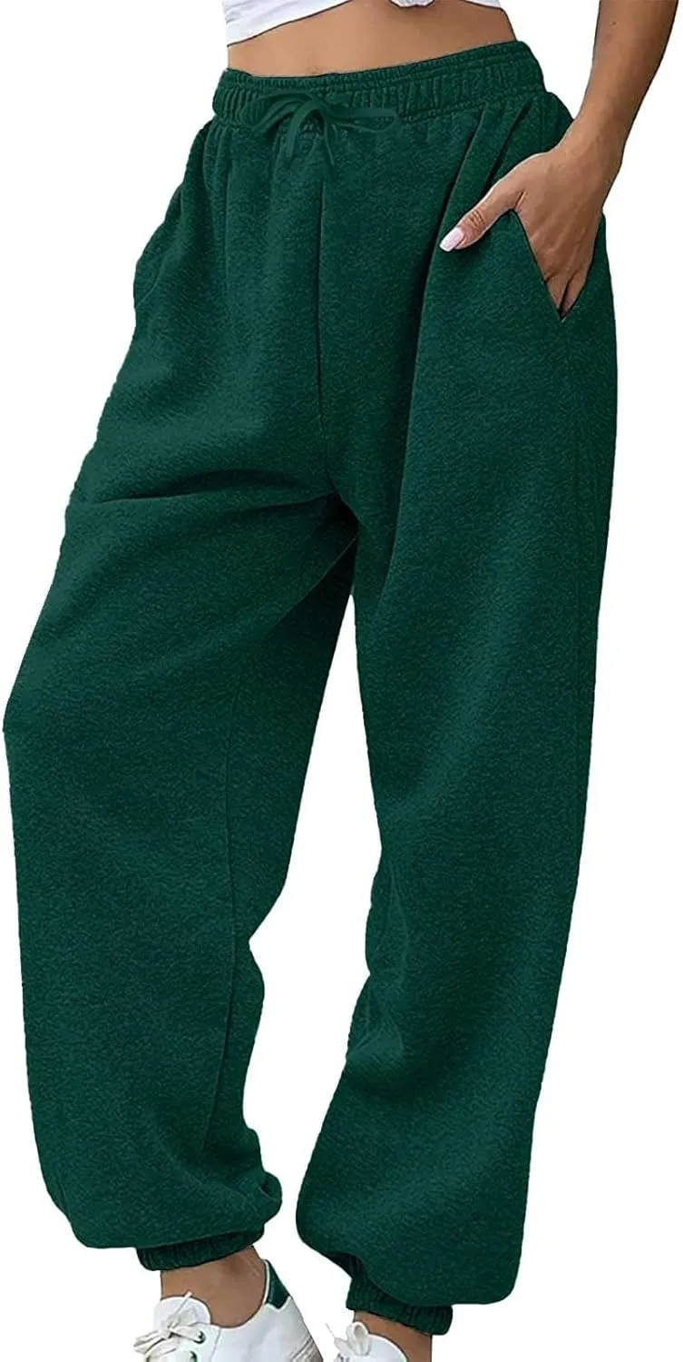 Joggers for Women,2024 High Waist Fleece Lined Baggy Sweatpants with Pockets,Athletic Pants Hiking Pants