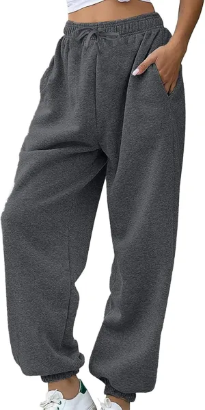 Joggers for Women,2024 High Waist Fleece Lined Baggy Sweatpants with Pockets,Athletic Pants Hiking Pants