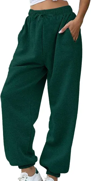 Joggers for Women,2024 High Waist Fleece Lined Baggy Sweatpants with Pockets,Athletic Pants Hiking Pants