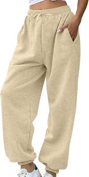 Joggers for Women,2024 High Waist Fleece Lined Baggy Sweatpants with Pockets,Athletic Pants Hiking Pants