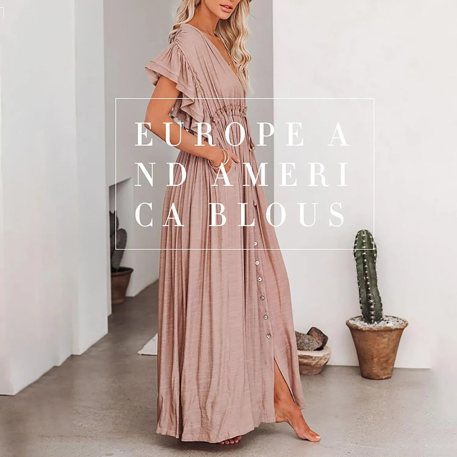 Kaftan Dresses for Women Plus Size Swimsuit Cover Up V Neck Caftan Beach Dress Loungewear
