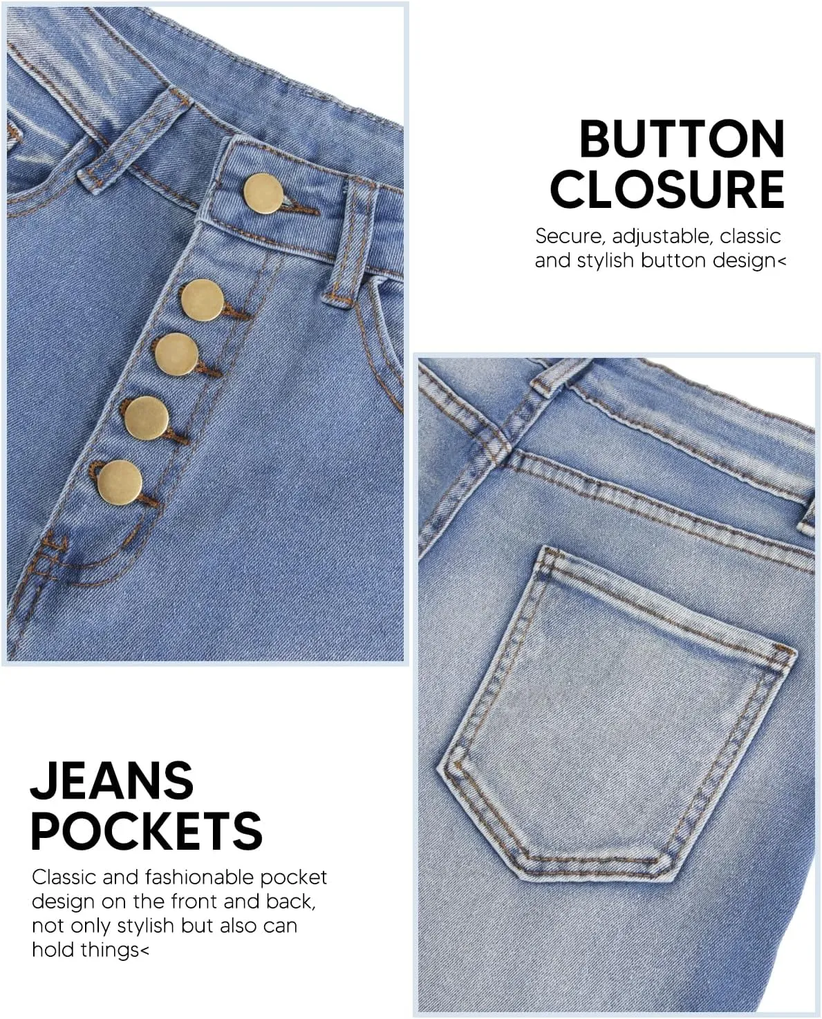 KIWI RATA High Waisted Jeans with Pockets, Boyfriend Butt Lifting Stretch Jeans, Casual Denim Skinny Y2K 90s Pants