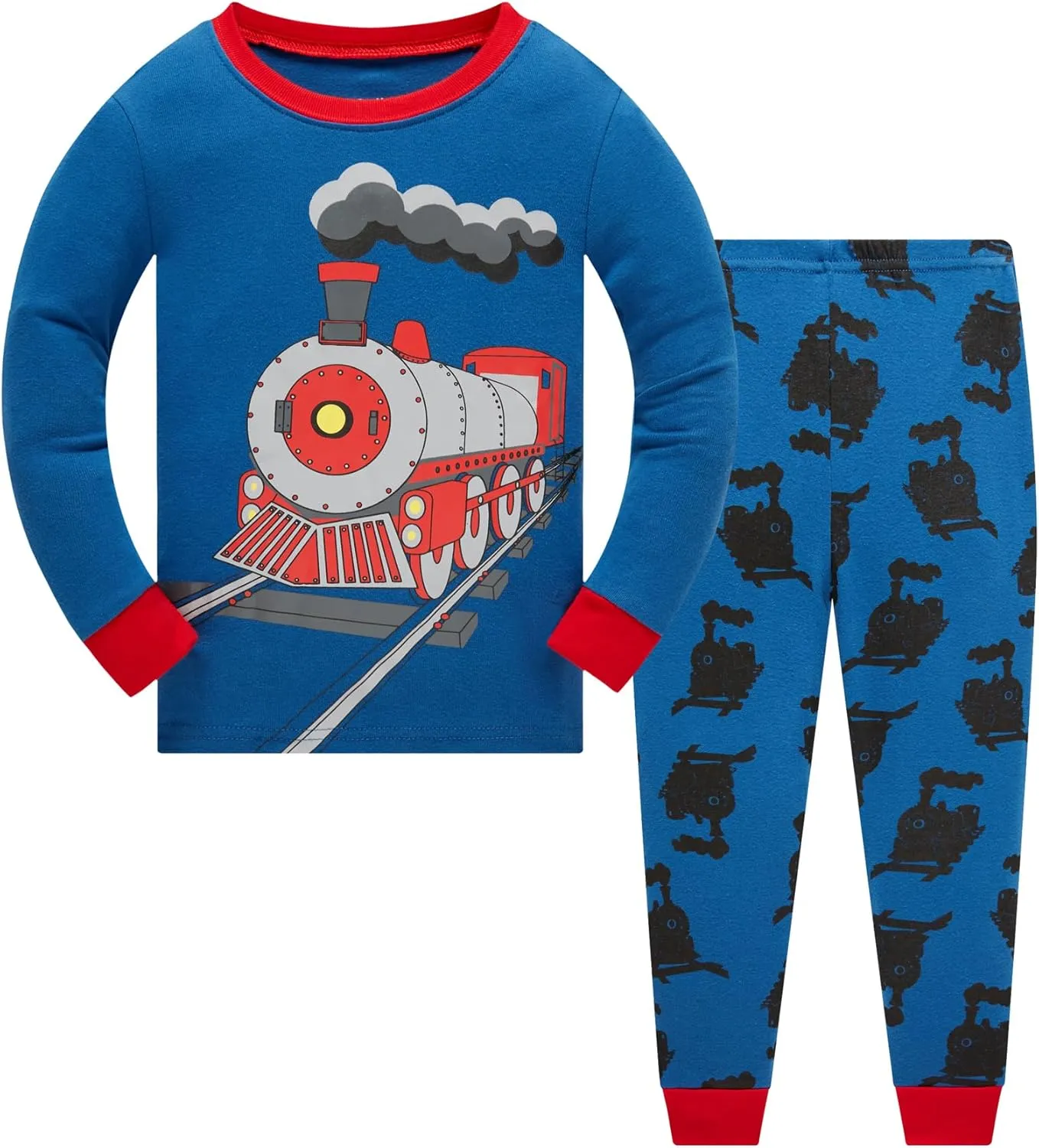 Little Boy Space Pajama Set 100% Cotton Dinosaur Sleepwear Long Sleeve Pjs 3-7T