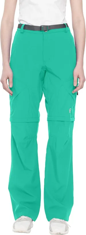 Little Donkey Andy Women's Convertible Hiking Pants Quick Dry Zip Off Shorts Lightweight Fishing Travel Trousers Green M