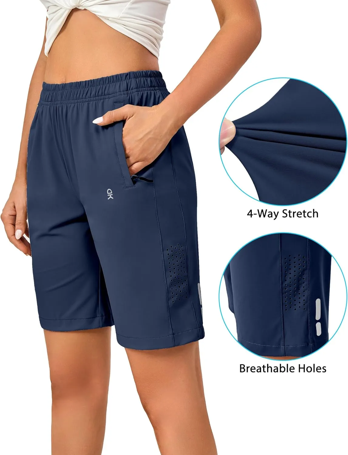 Little Donkey Andy Women's Stretch Hiking Shorts Quick Dry Lightweight Athletic Shorts for Running Golf