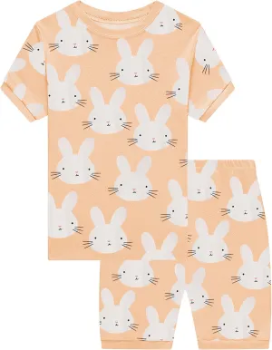Little Girls Pajamas Short Sleeve 100% Cotton Toddler Pjs Mermaid Sleepwear Unicorn Pajama Summer Clothes Sets 1-7T