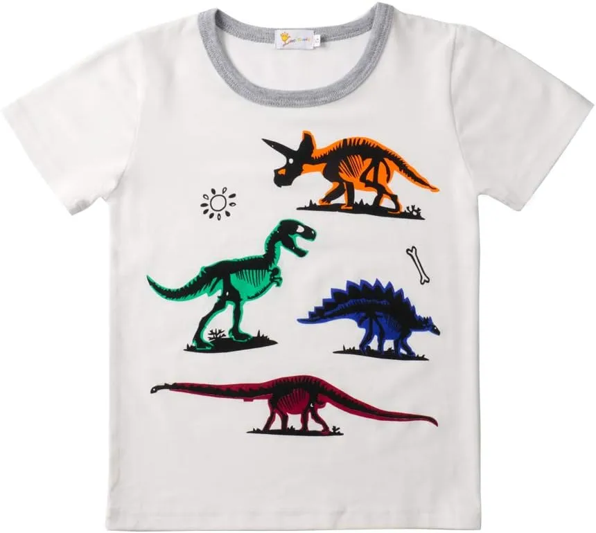 Little Hand Toddler Boys Pajamas Cotton Summer Pjs for Boy Jammies Dinosaur Train Sleepwear Short Sets