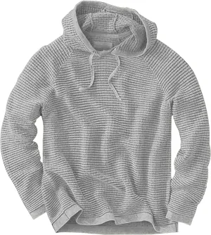 Long Sleeve Waffle Knit Pullover Hoodies for Men Lightweight Workout Drawstring Hooded Sweatshirts with Pocket