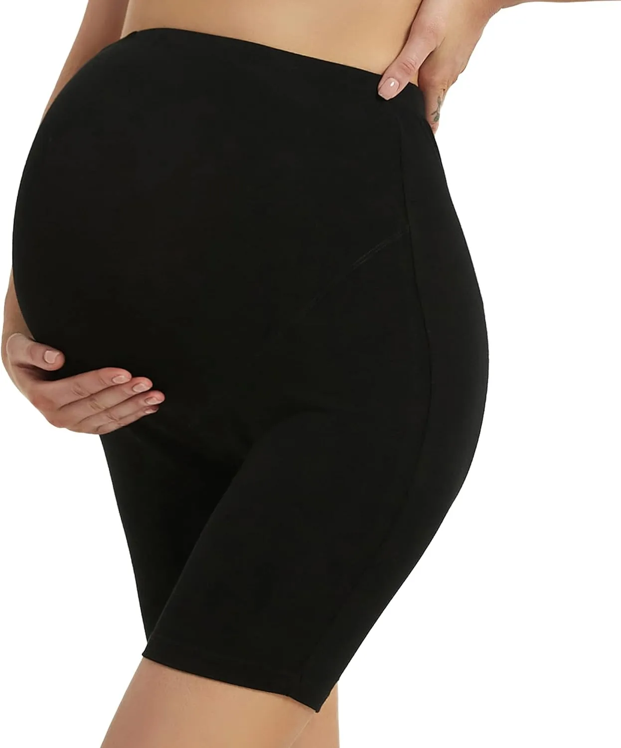 Maternity Shorts for Women Over The Belly Pregnancy Short Leggings Under Dress