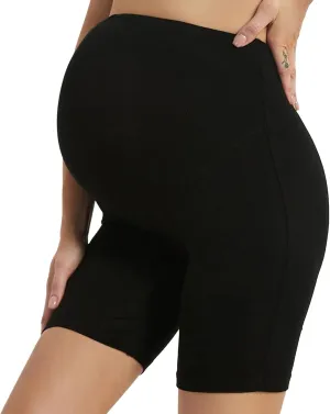 Maternity Shorts for Women Over The Belly Pregnancy Short Leggings Under Dress