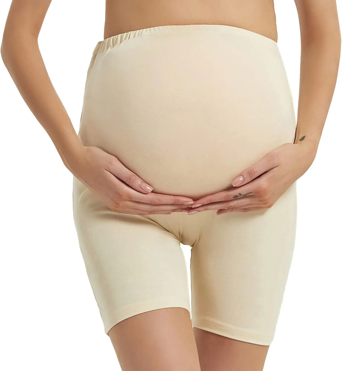 Maternity Shorts for Women Over The Belly Pregnancy Short Leggings Under Dress
