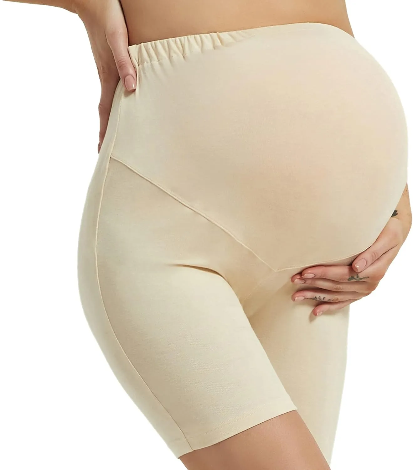 Maternity Shorts for Women Over The Belly Pregnancy Short Leggings Under Dress