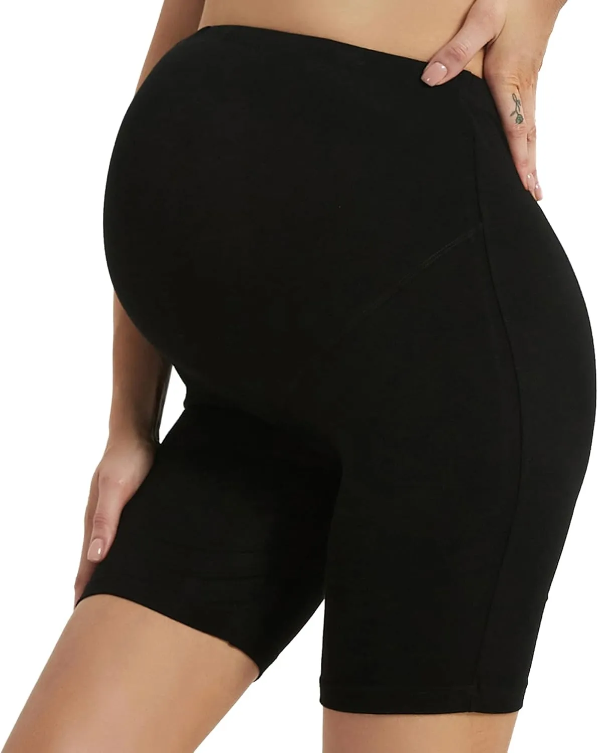 Maternity Shorts for Women Over The Belly Pregnancy Short Leggings Under Dress