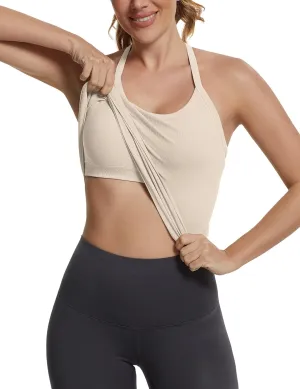 MathCat Seamless Workout Tank Tops with Built in Bra，Racerback Athletic Tank Tops Ribbed Soft Yoga Shirts