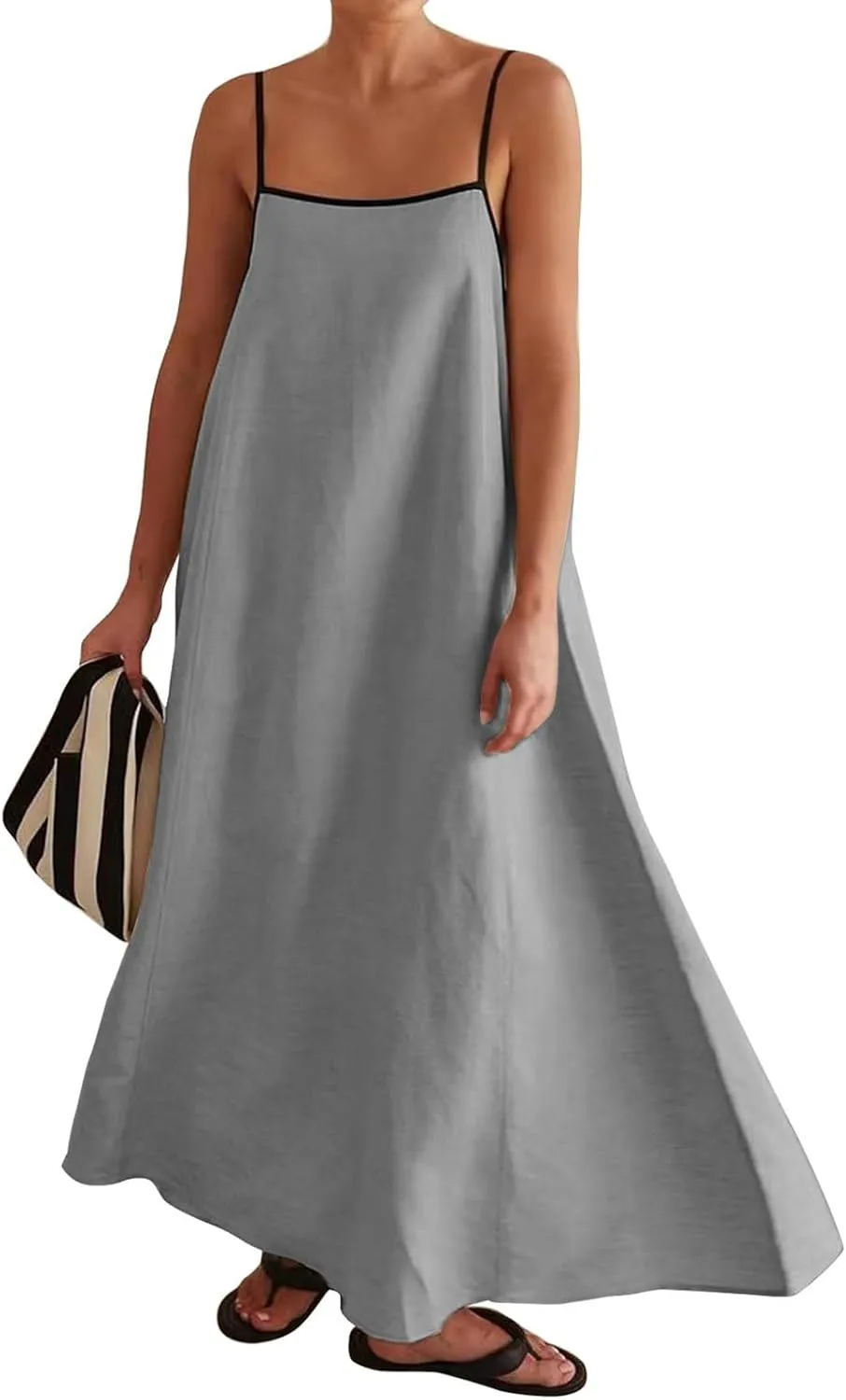 Maxi Dresses for Women 2025 Sundress Loungewear Sleeveless Halter Dress Summer Flowy Swing Dresses Elegant 2025