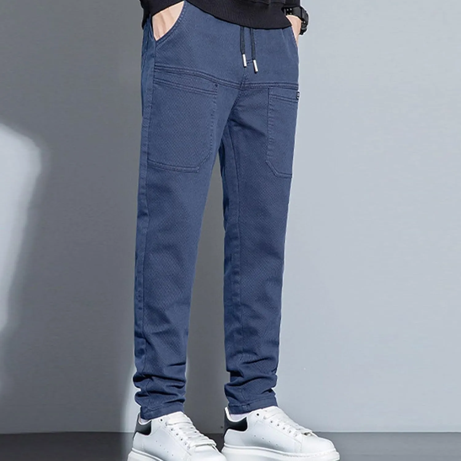Mens Cargo Pants High Stretch Work Pant Multi-Pocket Comfy Fit Tapered Chinos Jeans Relaxed Fit Stretch Casual Pant