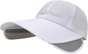 Mens Cool Mesh Baseball Cap Retractable Wide Brim Quick Dry Golf Fishing Running Hat Women Ponytail Beach Sun Visor Hat