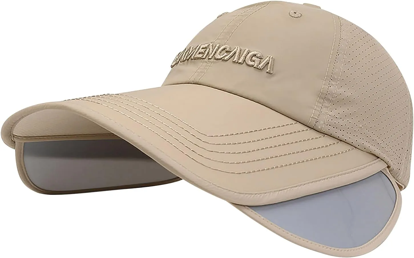 Mens Cool Mesh Baseball Cap Retractable Wide Brim Quick Dry Golf Fishing Running Hat Women Ponytail Beach Sun Visor Hat