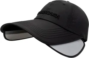 Mens Cool Mesh Baseball Cap Retractable Wide Brim Quick Dry Golf Fishing Running Hat Women Ponytail Beach Sun Visor Hat