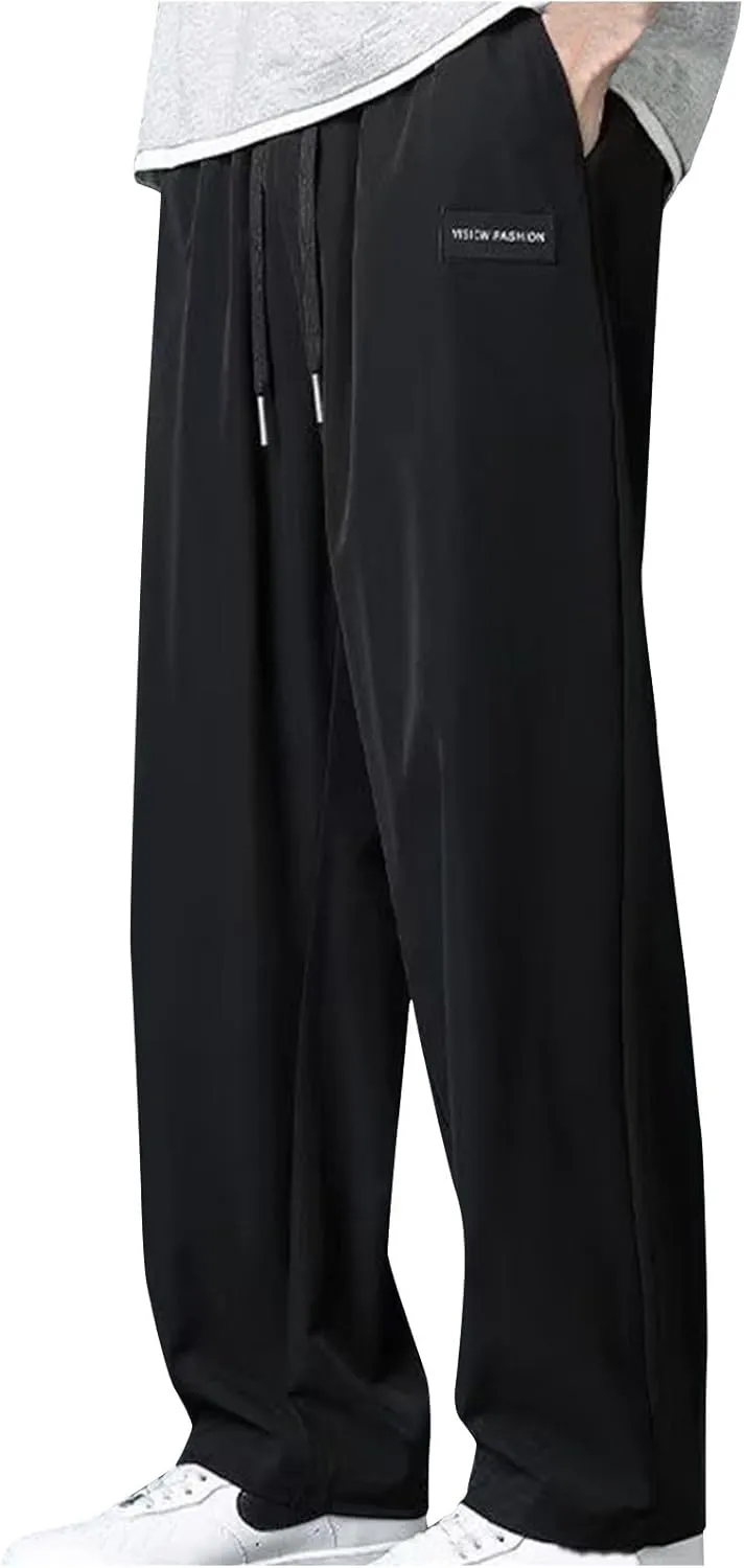 Men's Hiking Pants Lightweight Straight Leg Sweatpants Big and Tall Men Summer Running Workout Pants Moisture Wicking