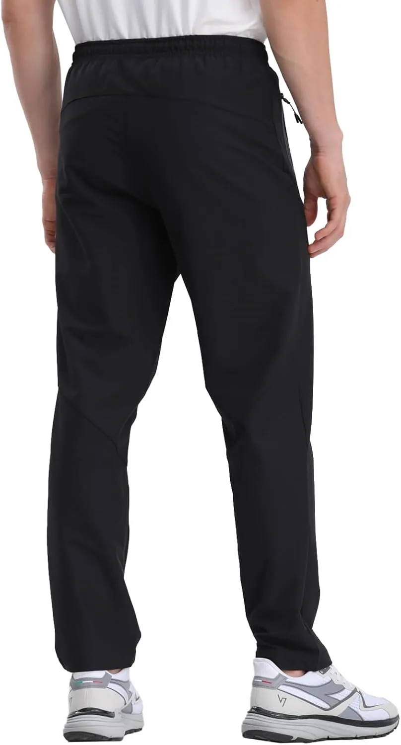 Men's Hiking Pants,Breathable Quick Dry Fishing Running Athletic Active Jogger Sweat Pant with Zipper Pockets