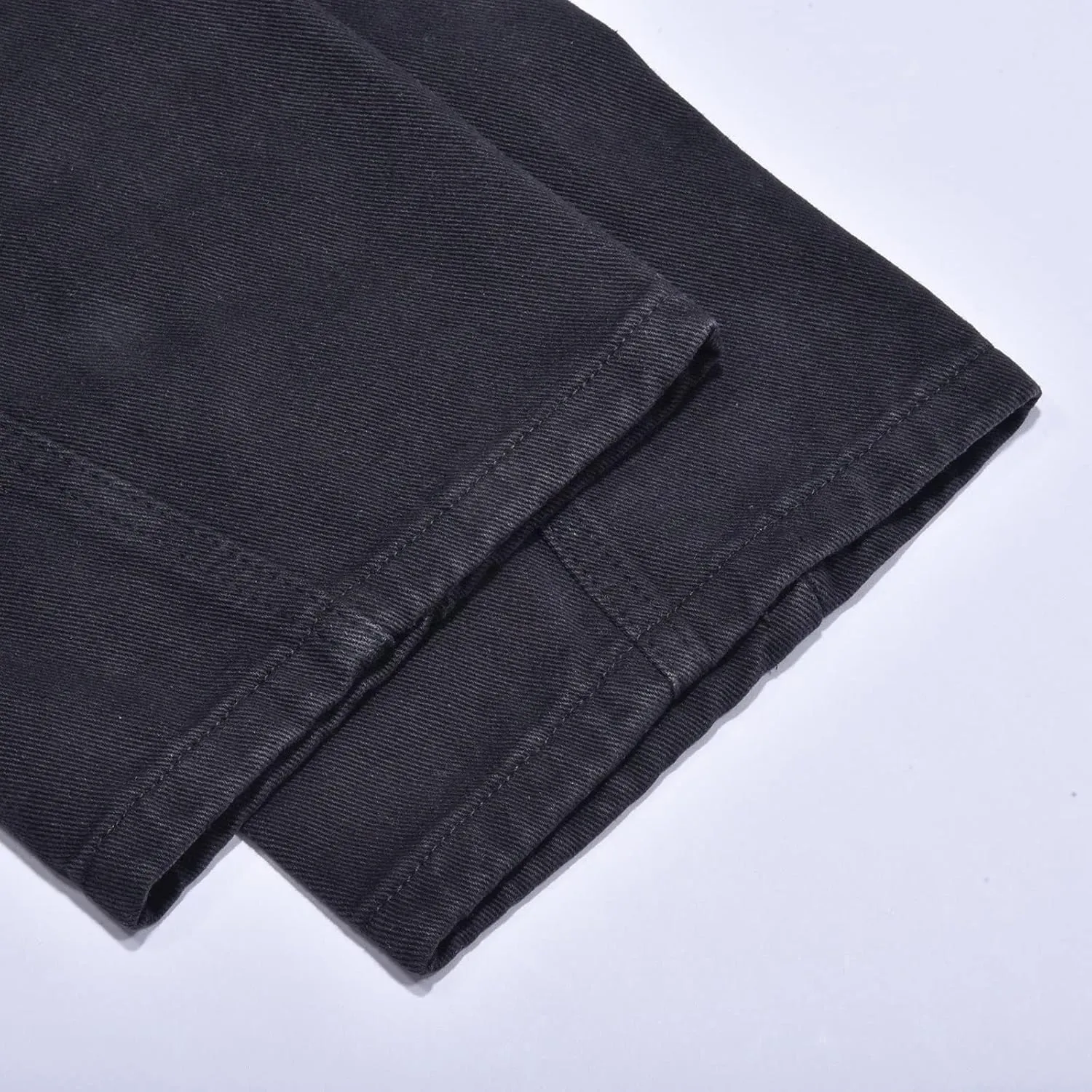 Men's Jeans Comfort Stretch Denim Straight Leg Relaxed Fit Jeans for Men Fuzzy House