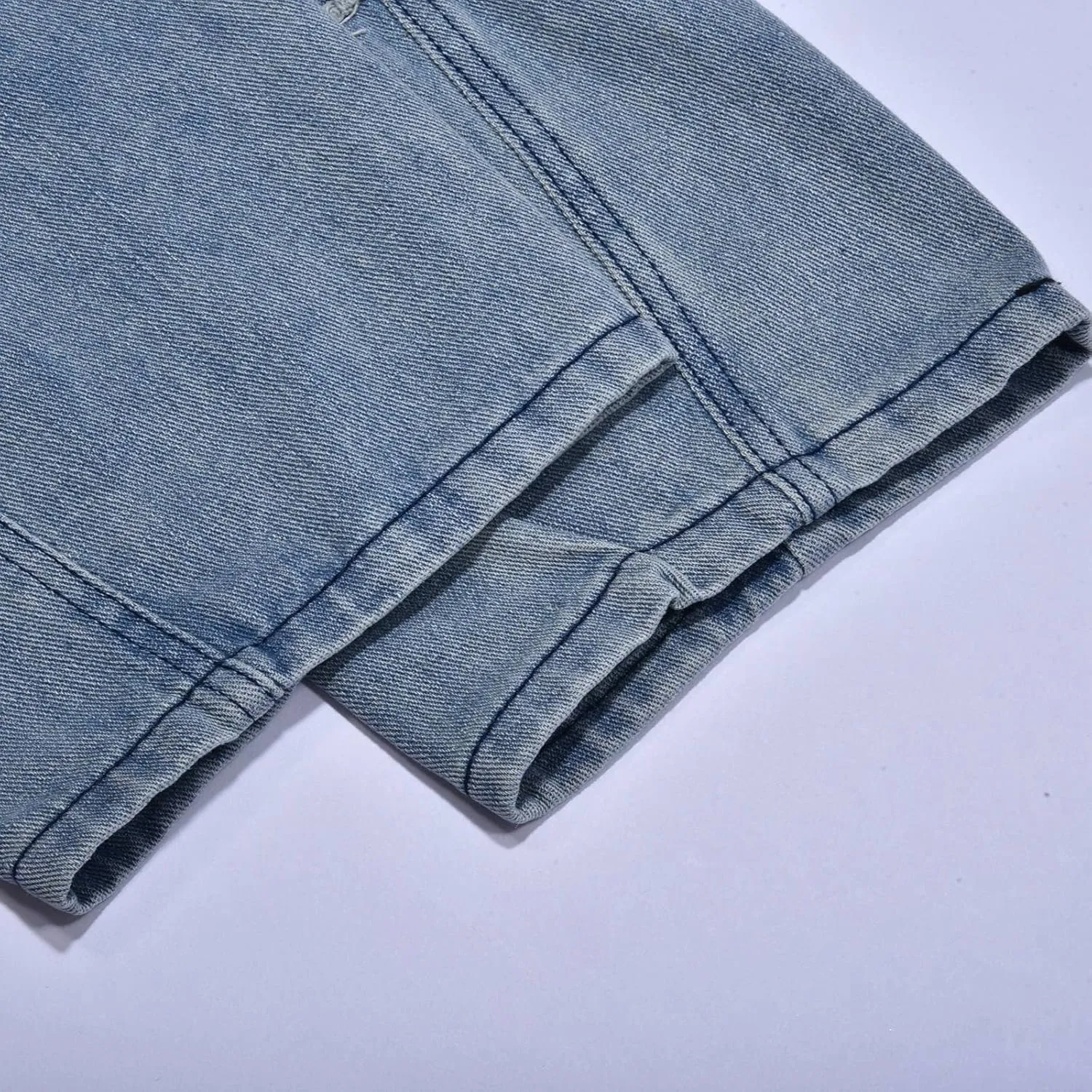 Men's Jeans Comfort Stretch Denim Straight Leg Relaxed Fit Jeans for Men Fuzzy House