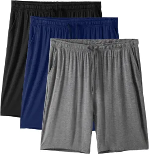 Mens Pajama Shorts Sleeping Stretch Boxer Shorts Ultra-Soft Modal Casual Pajama Sleep Bottoms Pants