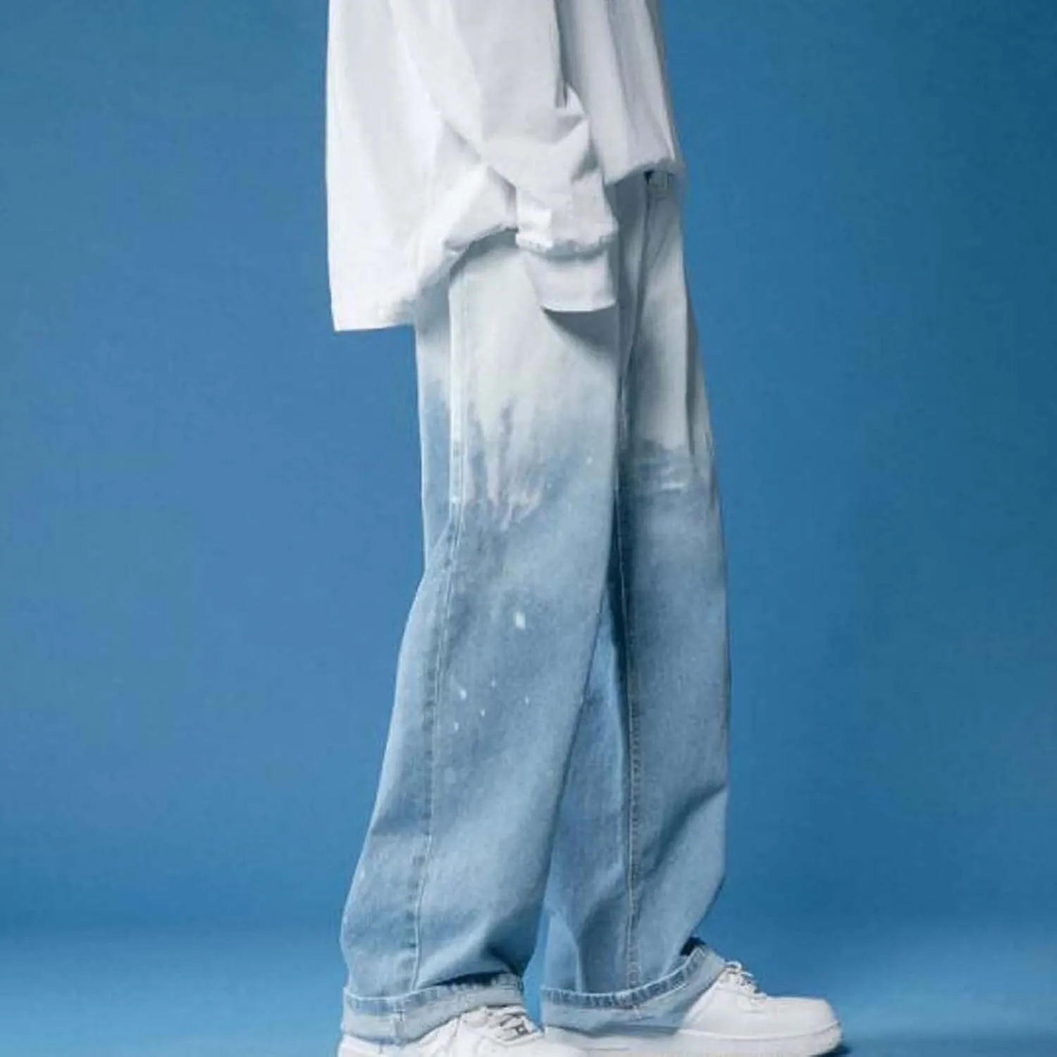 Men's Relaxed Fit Jeans - Fashion Baggy Comfort Hip Hop Denim Pants Men's Loose Straight-Leg Jeans