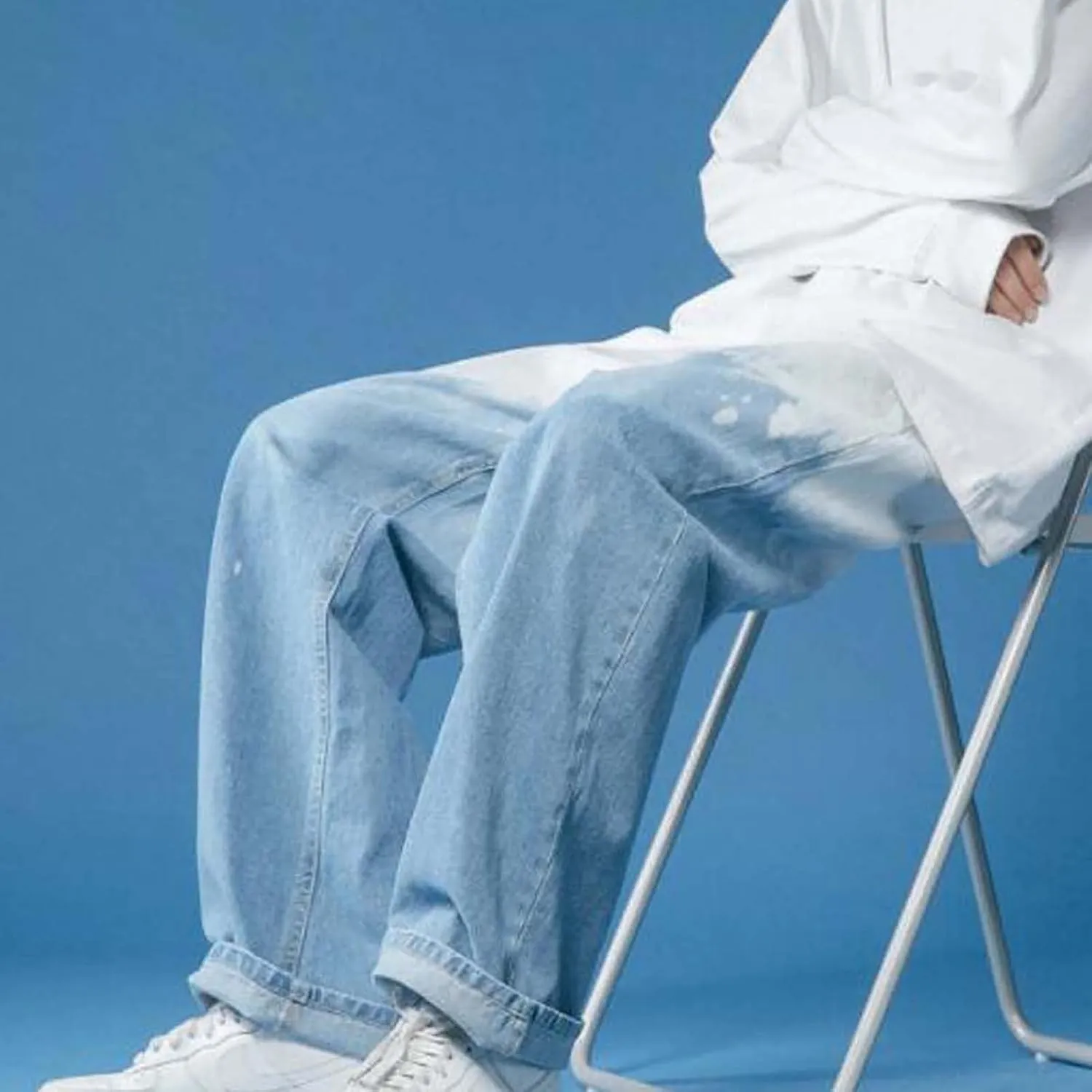 Men's Relaxed Fit Jeans - Fashion Baggy Comfort Hip Hop Denim Pants Men's Loose Straight-Leg Jeans