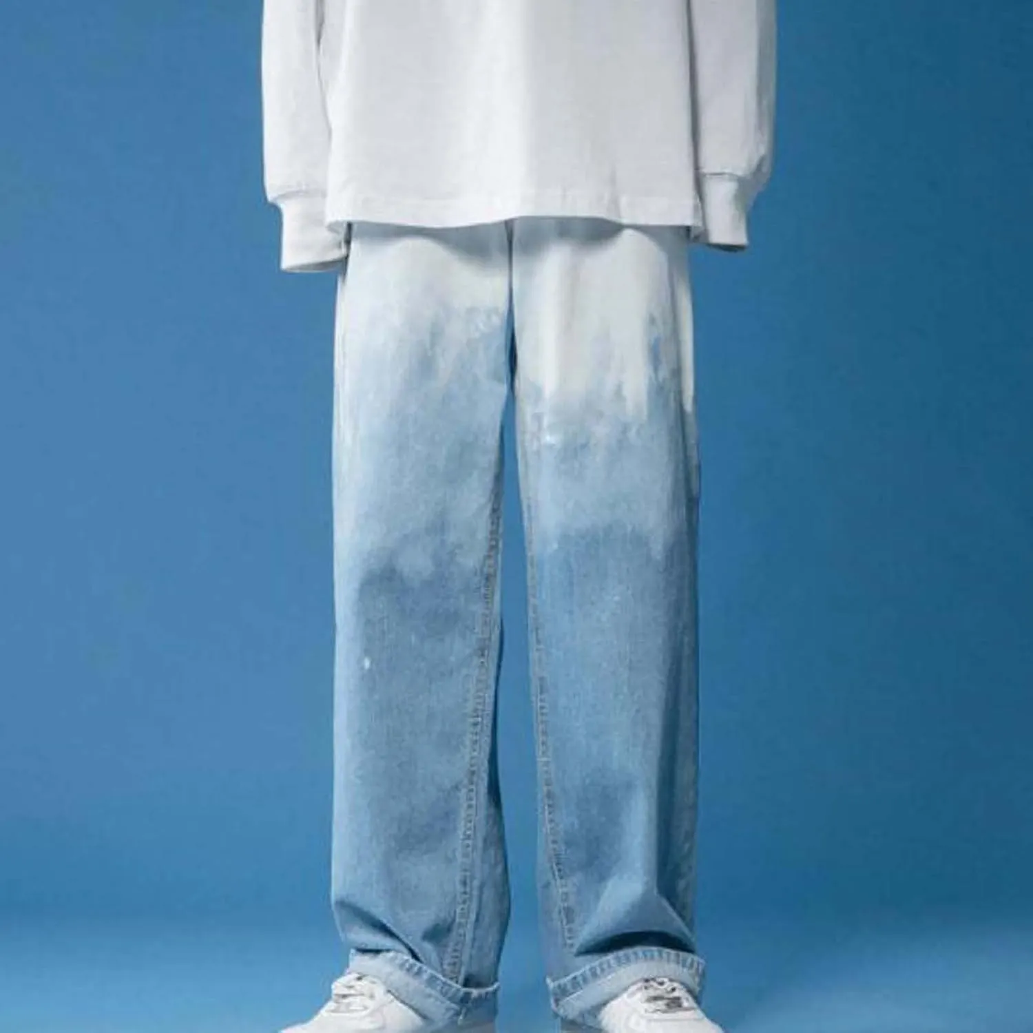 Men's Relaxed Fit Jeans - Fashion Baggy Comfort Hip Hop Denim Pants Men's Loose Straight-Leg Jeans