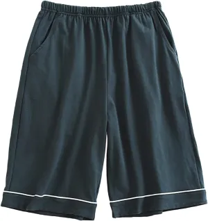 Mens Sleepwear Shorts Ultra-Soft Stretch Boxer Modal Lounge Pajama Bottoms with Pockets
