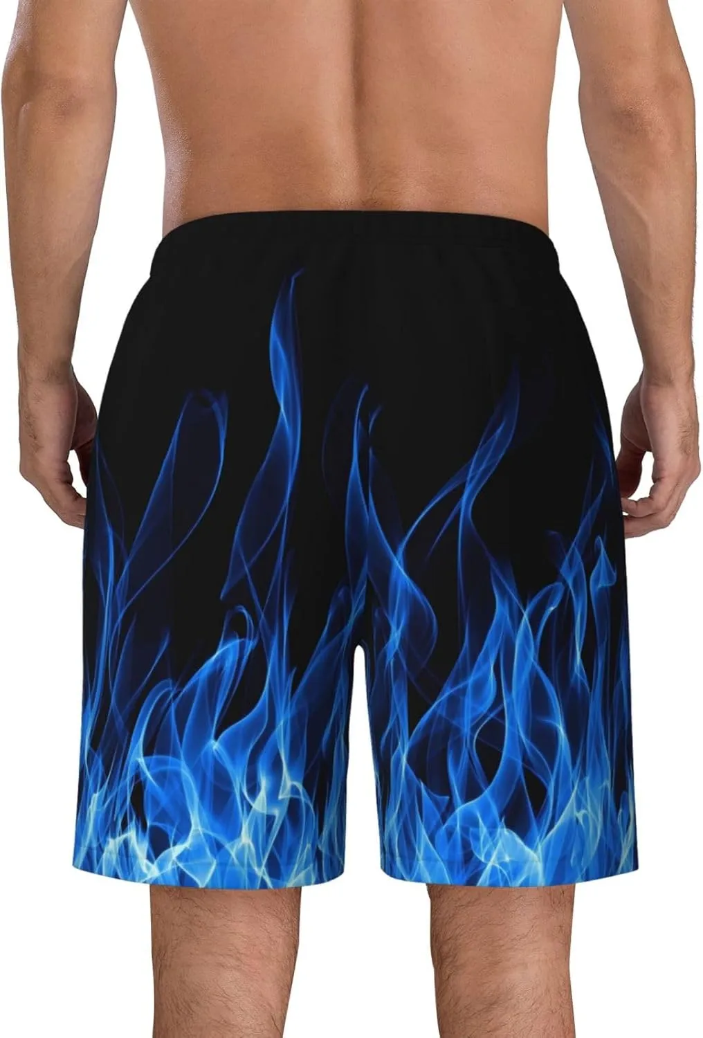 Men's Swim Trunks Quick Dry 3D Printed Beach Board Shorts with Pockets Cool Mesh Lining Bathing Suits