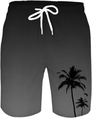 Men's Swim Trunks Quick Dry 3D Printed Beach Board Shorts with Pockets Cool Mesh Lining Bathing Suits