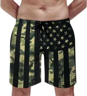 Men's Swim Trunks Quick Dry Board Shorts Beach Shorts Cool Mesh Lining Bathing Suits with Pockets
