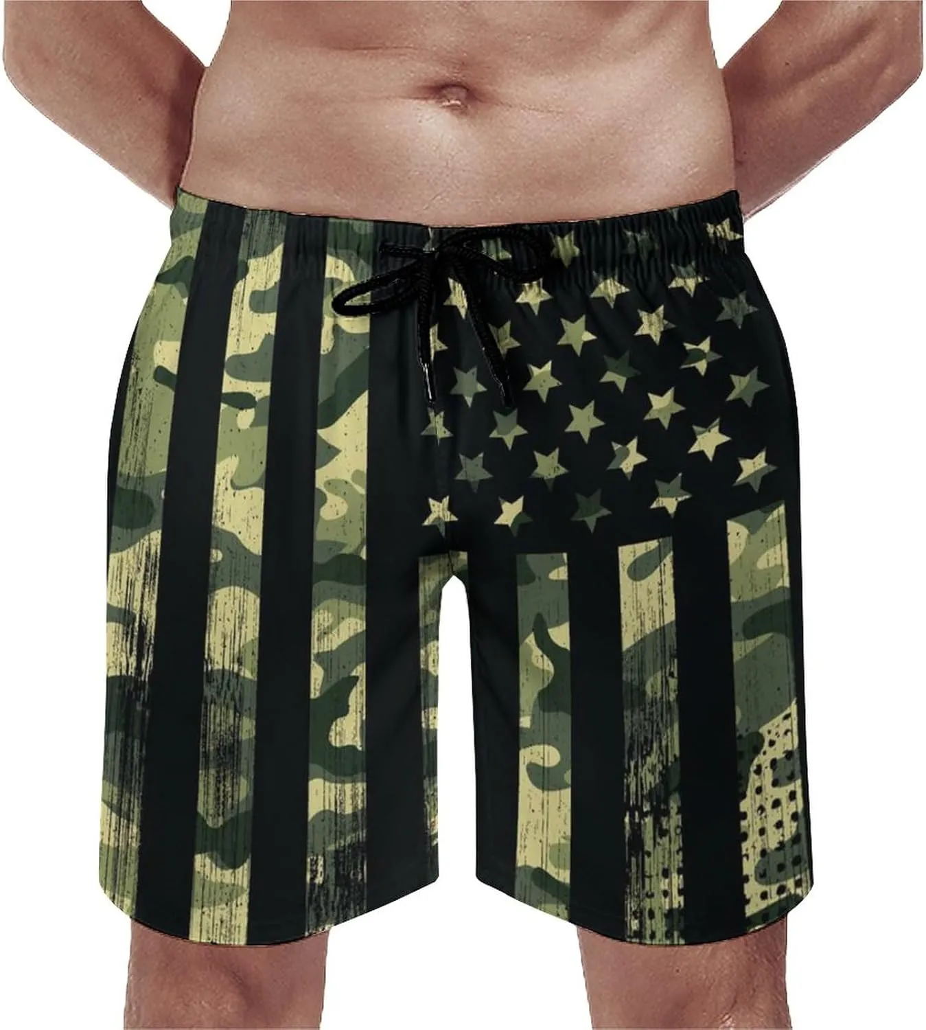 Men's Swim Trunks Quick Dry Board Shorts Beach Shorts Cool Mesh Lining Bathing Suits with Pockets