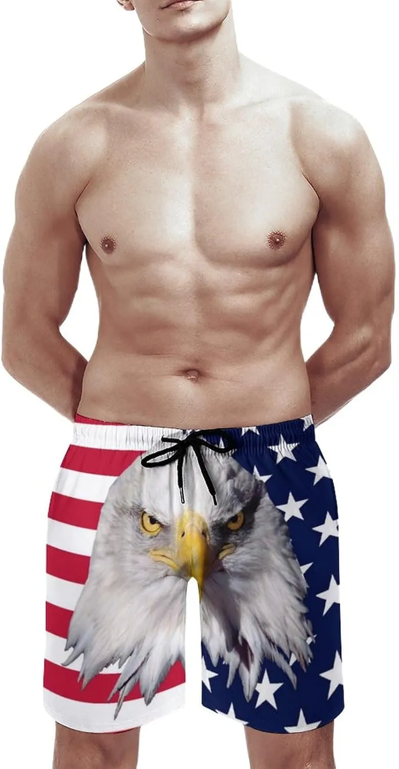 Men's Swim Trunks Quick Dry Board Shorts Beach Shorts Cool Mesh Lining Bathing Suits with Pockets